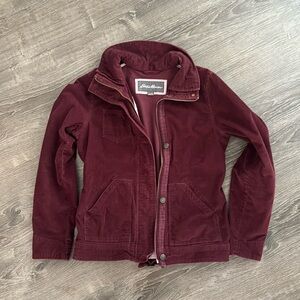 Eddie Bauer Corduroy Jacket Maroon Womens Small